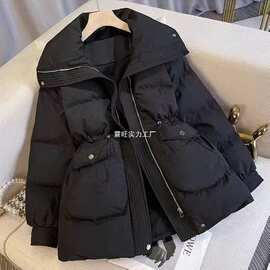 羽绒棉服显瘦棉衣棉服2025冬季新款加厚收腰棉袄宽松外套长款时尚