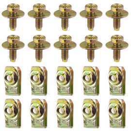 汽车U型铁片夹M6螺栓发动机盖下托盘防护挡板保险杠内衬固定螺丝