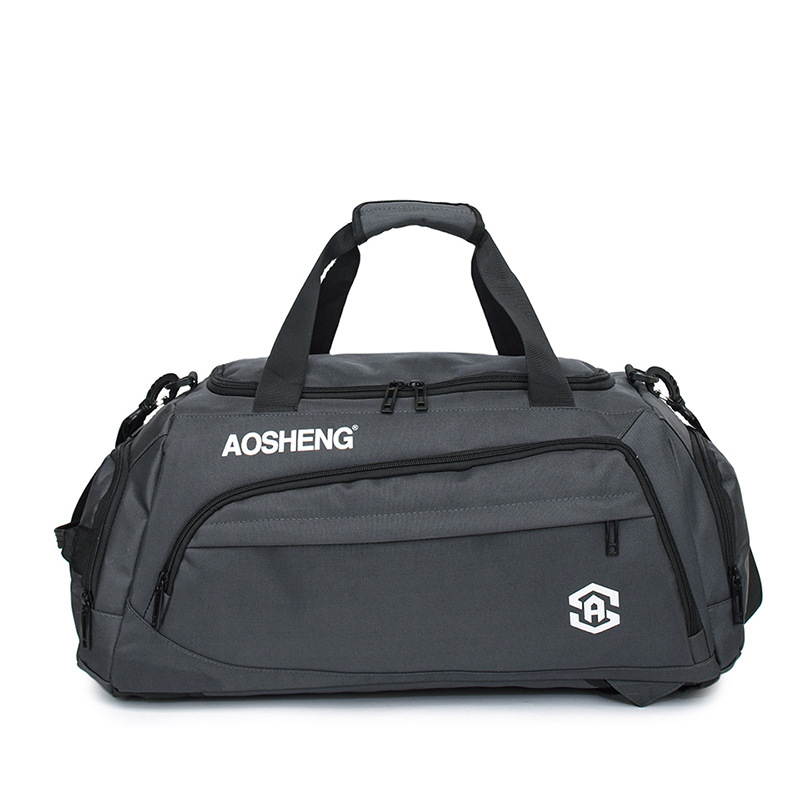 Bolsa de entrenamiento de baloncesto masculino simple de gran capacidad bolsa deportiva separación seca y húmeda bolsa de viaje