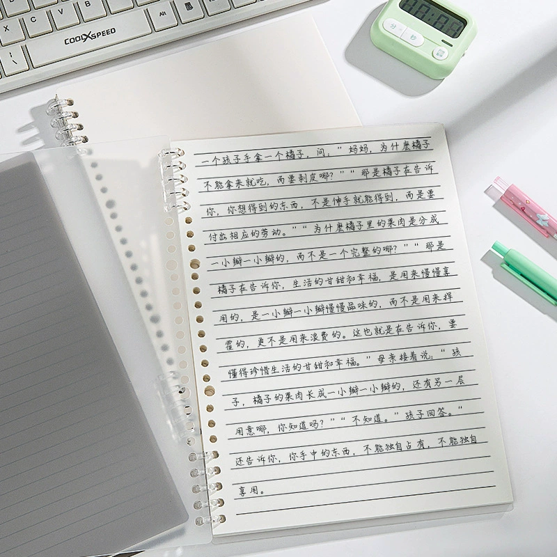 Loose-Leaf Notebook, Removable Cover, Multi-Size A5·B5·A4, Lined/Grid/Plain