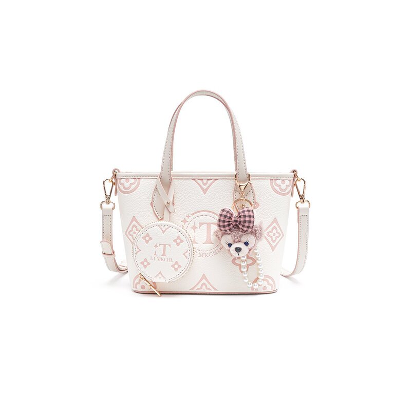 Cross-Border Cute Printed Lavender Women's Hand-Held Shoulder Bag Summer New Small Square Bag Women's Bag Cross-Border Women's Bag