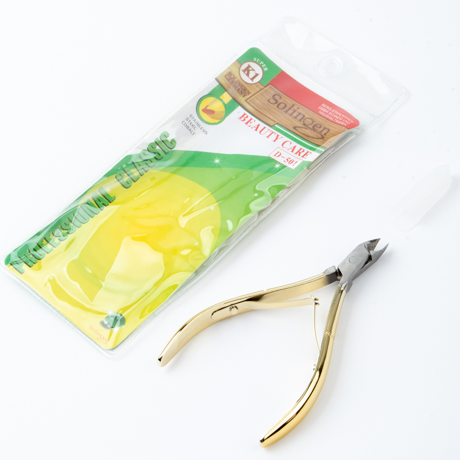 Productos de manicuría de oro tijeras D501 tijeras de piel muerta ordinarias de manicuría alicates de belleza de acero inoxidable afilado para eliminar la piel muerta