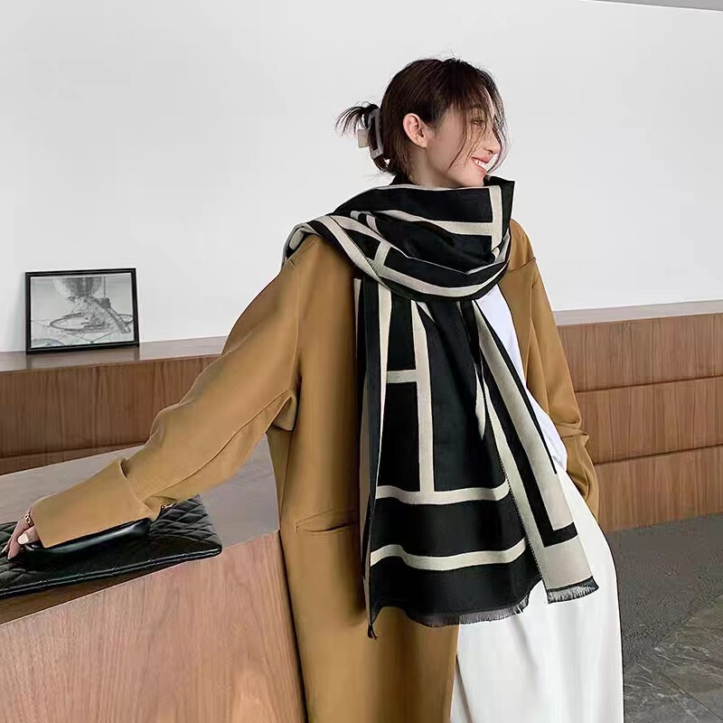 2025仿羊绒围巾女冬季高级感办公室空调披肩女义乌批发围巾秋冬|undefined