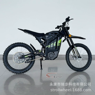 Cross-border export: 8000W SS-6.072V36AH high-speed off-road electric motorcycle, speed of 85KM/H (Elektrikli motosikletlər) - black-72v36ah