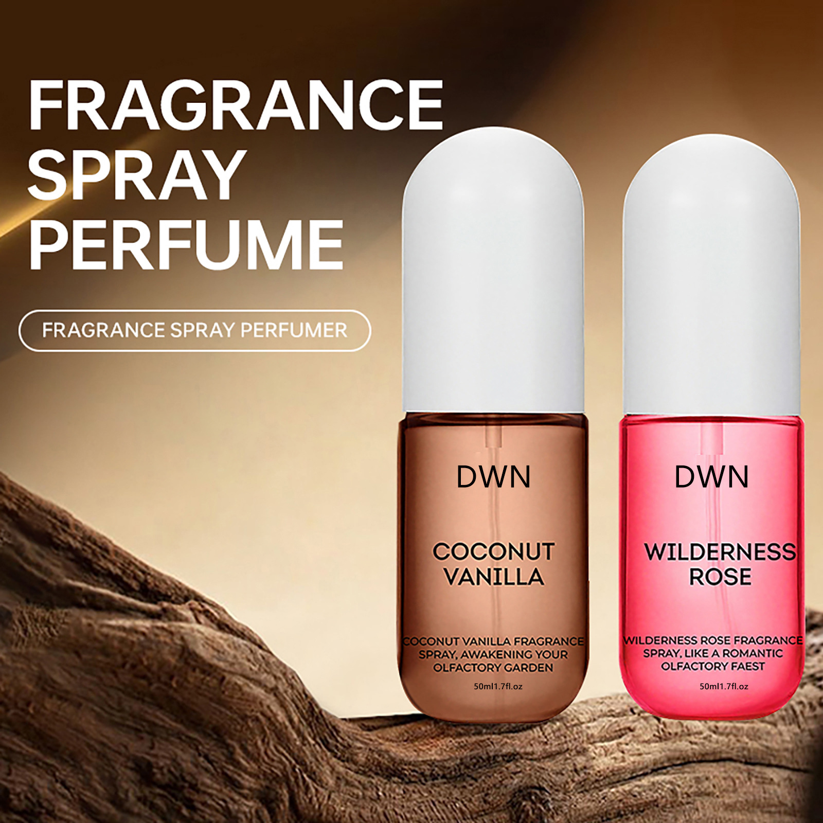 Cross-border perfume rose vanilla coconut alcohol-free fragrance spray for body, hair, and clothing, women's perfume
