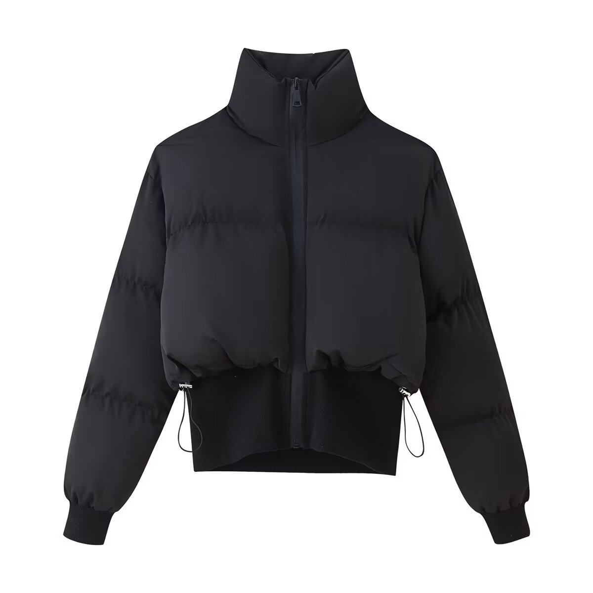 外贸批发秋冬新款欧美风  拼接短款棉服外套8073229