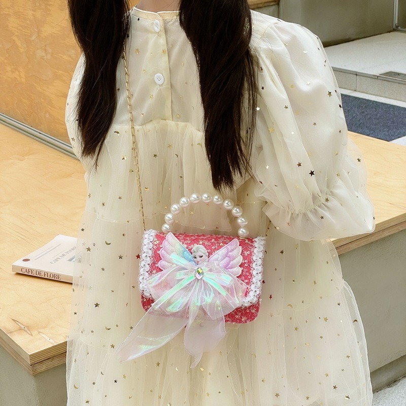 Nuevo bolso infantil, bolso de moda, bolso de princesa, bolso de niña encantador, bolso de cinturón, bolso de cadena para bebés