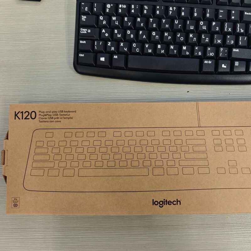 Compatible with Russian version of Logitech K120 wired USB office and gaming keyboard Compatible with Russian version of Logitech K120 wired USB office and gaming keyboard