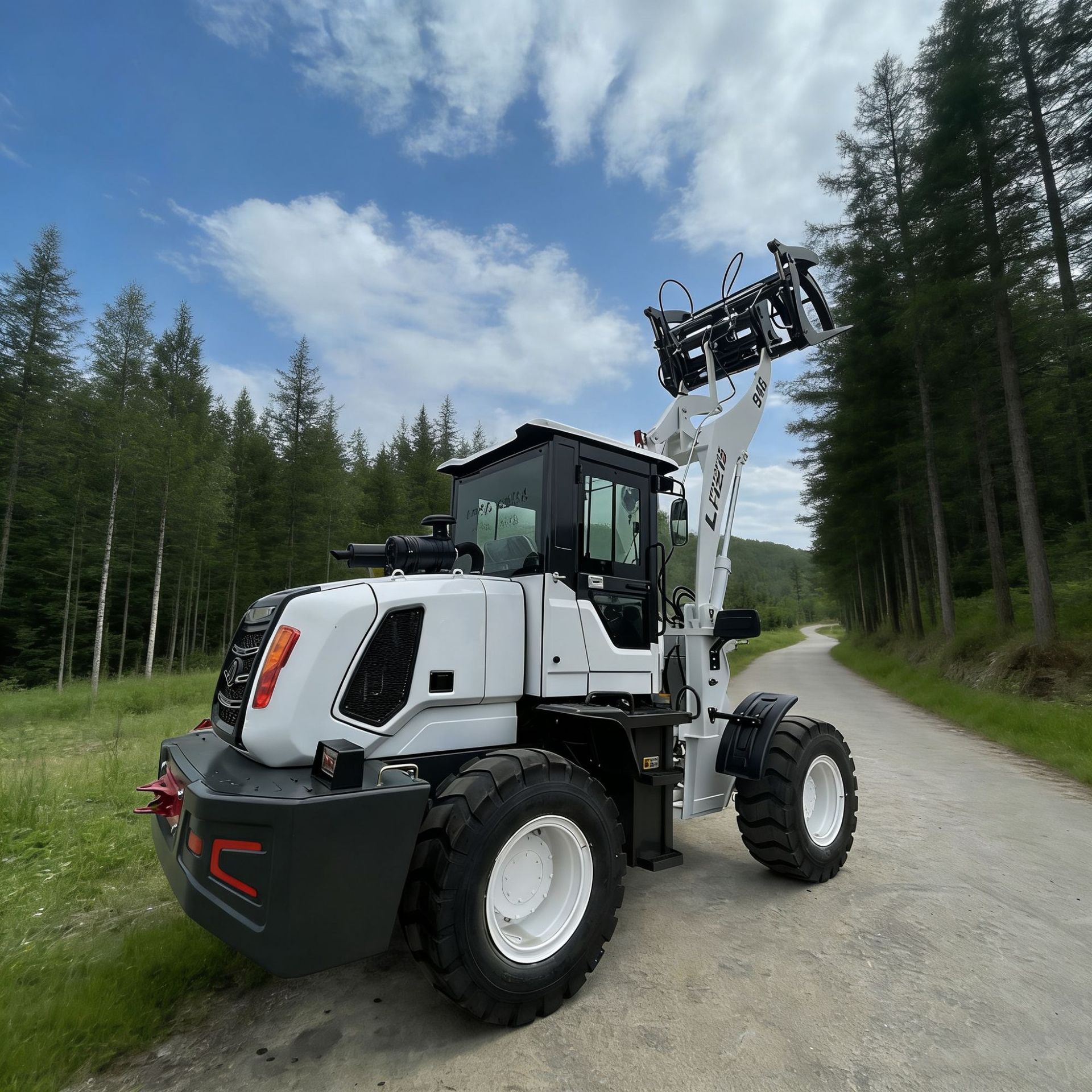 Máquina de construcción de maquinaria agrícola tipo rueda hidráulica agarrando césped agarrando madera cargador de carretilla elevadora general tipo multifunción image 5