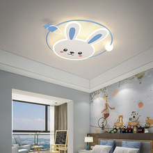 新款儿童卧室灯简约现代家用男孩女孩房间灯北欧创意兔子吸顶灯具