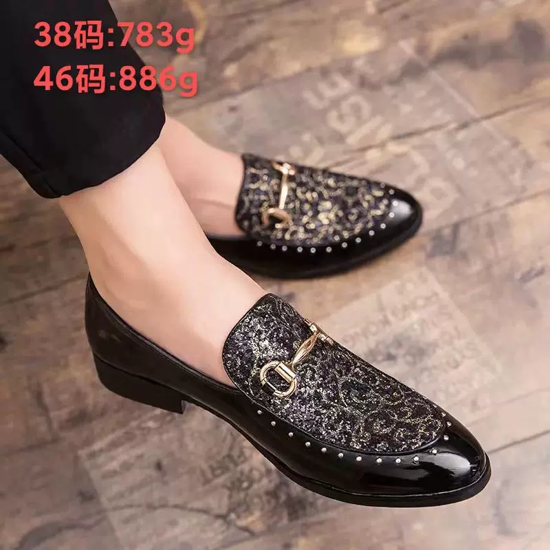 Парикмахерская кожаная обувь мужская корейская мода повседневная добавка