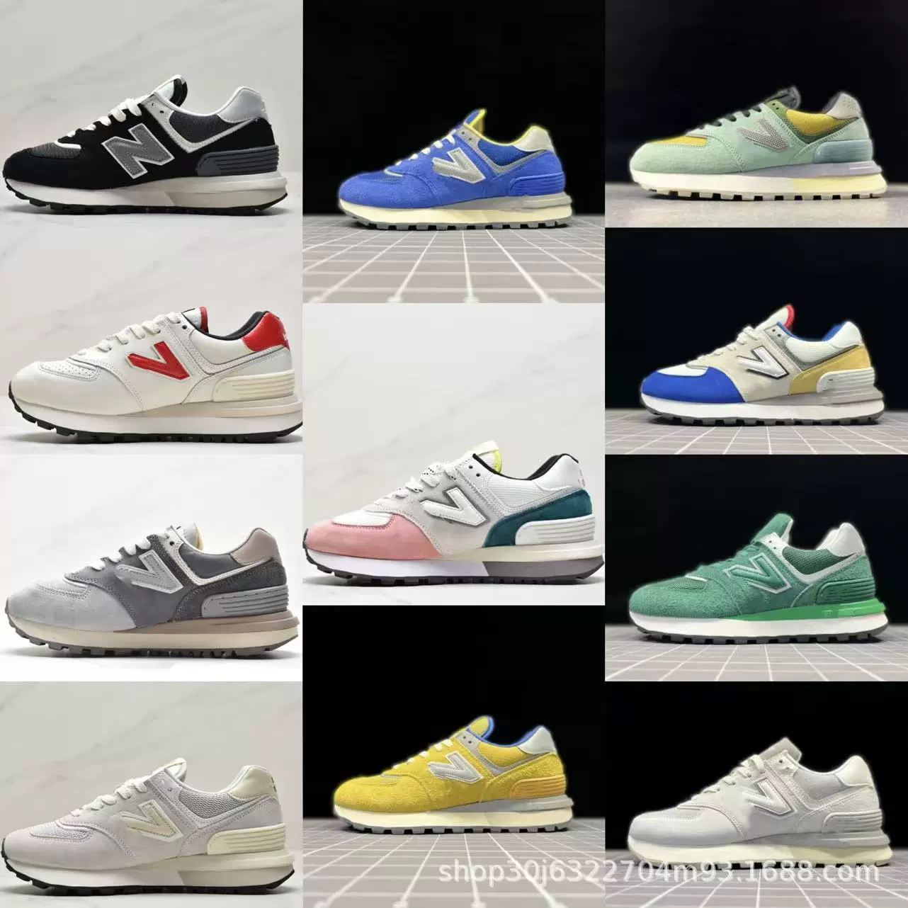 Langkin New Balenwei NB574 классическая дикая кожаная сетка нескользкая, износостойкая и дышащая спортивная обувь для мужчин и женщин