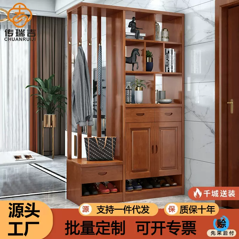 中式收纳储物鞋柜隔断屏风置物架衣柜客厅餐厅卧室入户玄关柜子