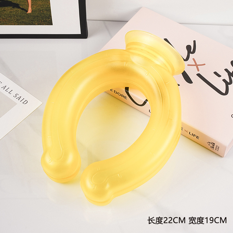 新款小U型挂脖式注水暖水袋颈椎专用U型热水袋热敷脖子降温冷热敷|undefined