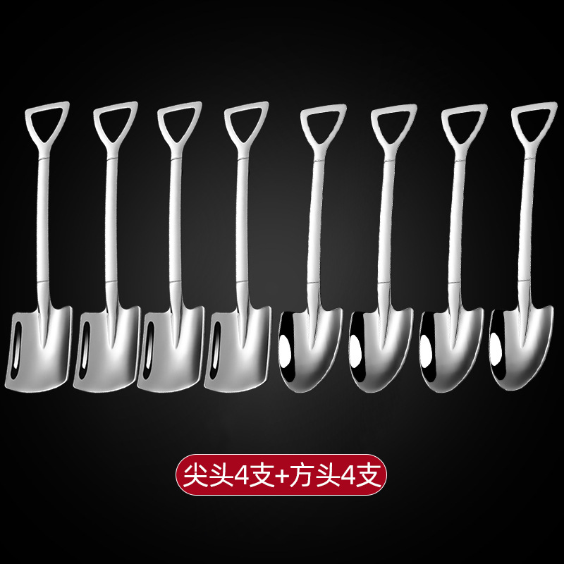 [SUS304] 스페이드 스푼 팁 4 스퀘어 헤드 4/8 팩