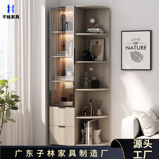 Corner Cabinet Corner Cabinet Living Room Multi-layer Display Rack Corner Storage Cabinet Simple Sofa Side Side Cabinet Solid Wood