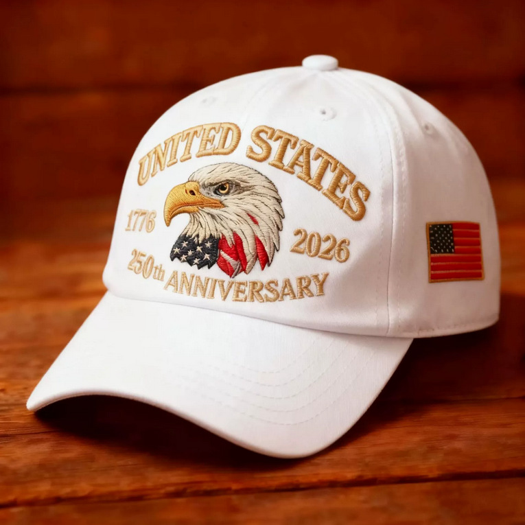 Nuevo sombrero de impresión transfronteriza para hombres hace viejos sombreros de béisbol retro Europeos y estadounidenses 250 años conmemorativo sombrero de lengua de lazo