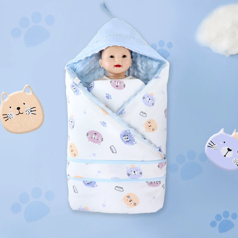 Младенцы держат весеннее и осеннее одеяло детское Doudou бархатное, размещая ребенка летнее тонкое двухслойное одеяло на все четыре сезона, осенью и зимой толстое
