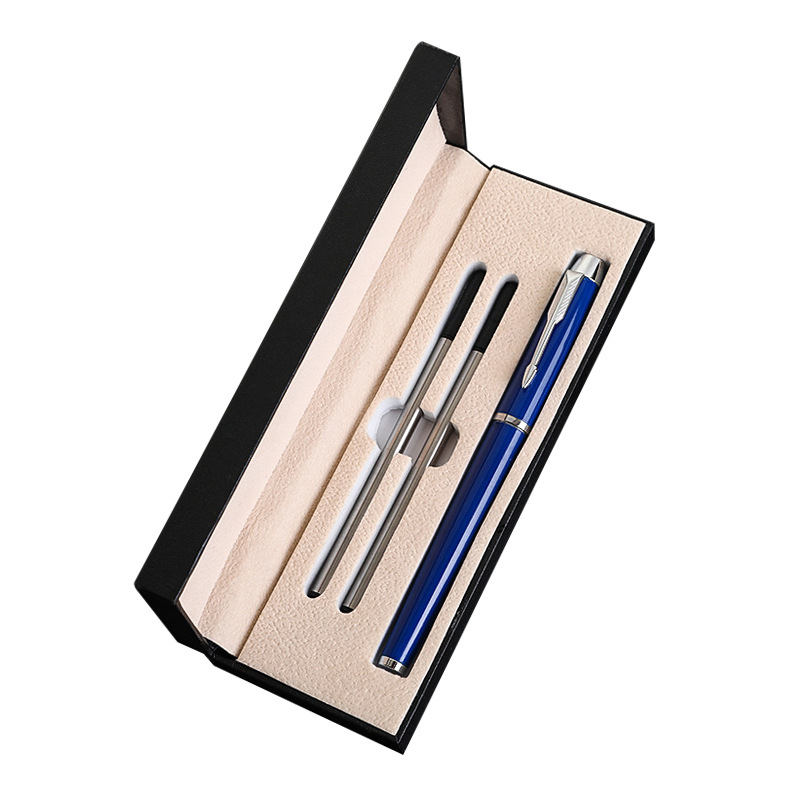 Fabricante en stock traje de pluma de firma de gama alta Bolígrafo de metal Impresión de regalo de negocios LOGO pluma de gel de Conferencia