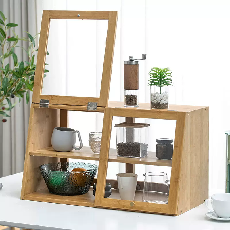 餐边柜杯子收纳柜桌面碗柜家用厨房柜子现代简约储物柜实木茶水柜