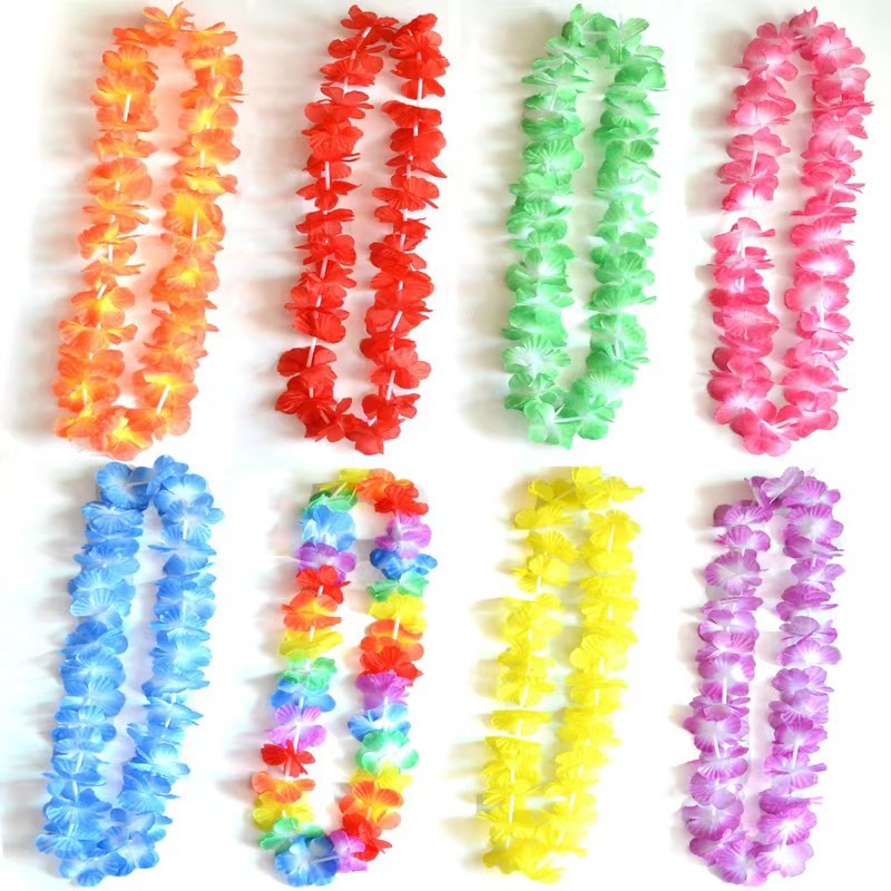 Corona de flores luminosa para baile hula, accesorios para diosa, fiestas nocturnas, colorida hawaiana, para actuaciones y premios