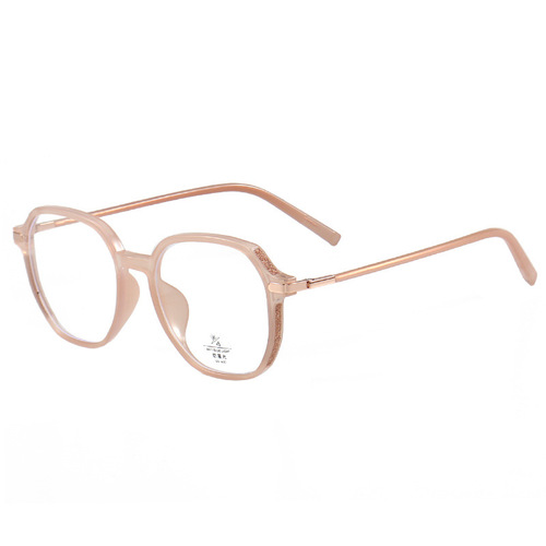 Side-shimmering powder-style Xiaohongshu livestream-ready TR90 eyeglass frames, anti-blue-light design—perfect for wearing without makeup, model M3701