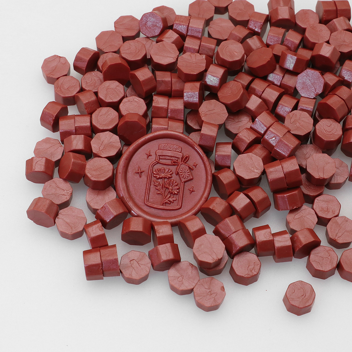 Perlas de cera de sellado octogonales Oucai, 500g, 131 colores, perlas de sellado de cera a granel, colores mixtos, baratas, perladas, una libra.