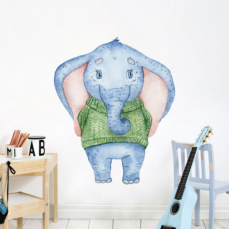 Nihaojewelry Großhandel Einfacher Cartoon Elefant Eingang Wandaufkleber display picture 1