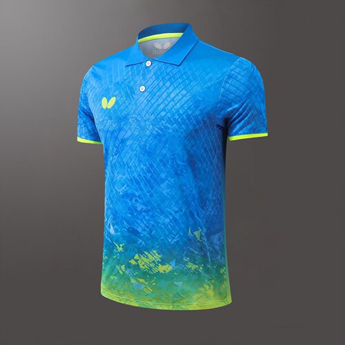 New 2024 Butterfly Table Tennis Short-Sleeve Men's and Women's Clothing 283 T-shirt Sweat Absorbent Quick Dry Competition Shirt with Printing