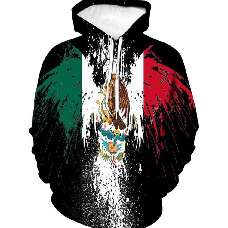 Cross-Border Amazon Animal Pattern Mexican Logo Drawstring Hoodie 3D Printed European Size Casual Hooded Sweatshirt Cross-Border Amazon Animal Pattern Mexican Logo Drawstring Hoodie 3D Printed European Size Casual Hooded Sweatshirt