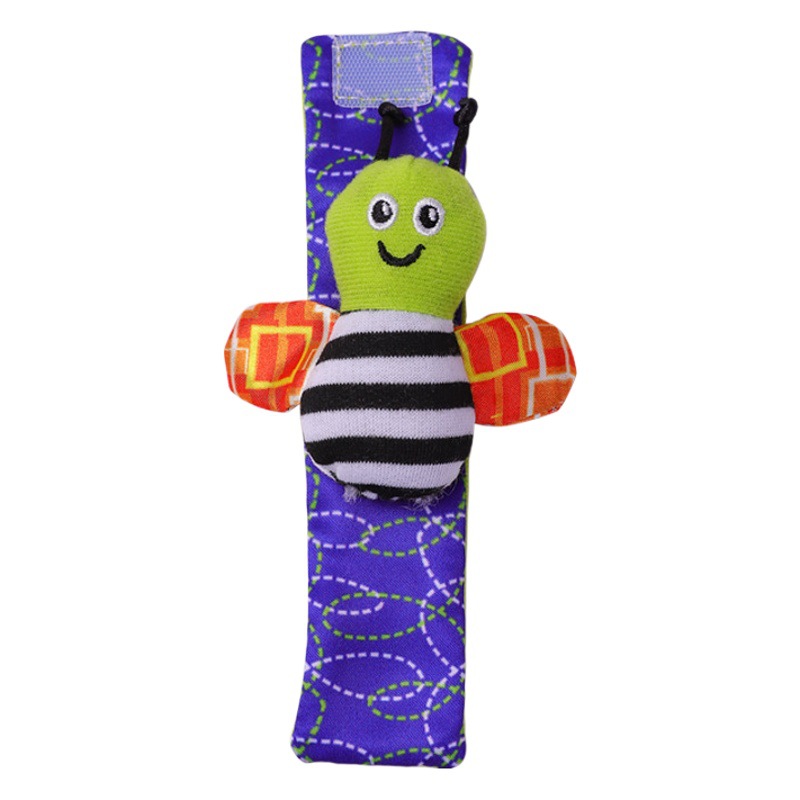 赤ちゃんの腕の靴下の手の鈴のぬいぐるみの新生児の腕時計のバンドの0-3歳の赤ちゃんのおもちゃのぬいぐるみ