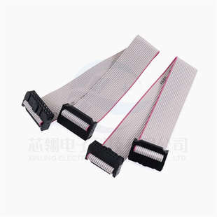 FC gray row line 2.54mm signal connection cable 8/10/20P Press header LED advertising LCD display 20cm