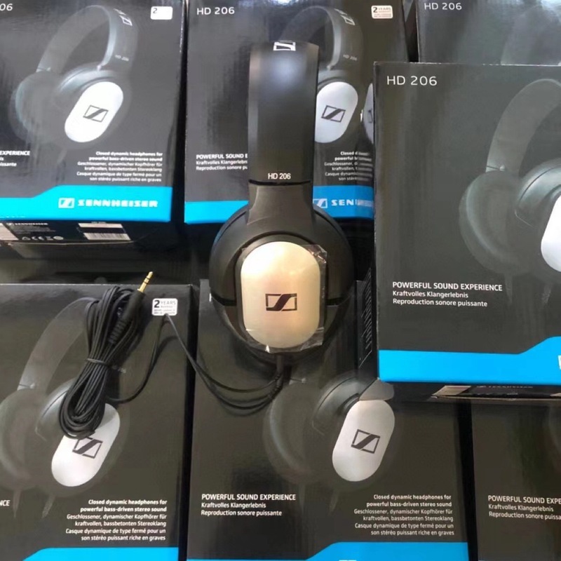ゼンハイザー hd206 ヘッドマウントモニタリングヘッドフォン携帯電話コンピュータ dj ヘッドセットステレオ音楽ヘッドフォンカラオケライブブロードキャスト|undefined