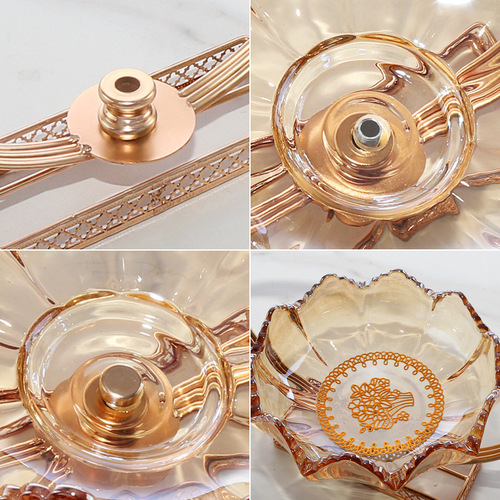 Nordic INS glass fruit bowl decorative light luxury tray living room home use tea table snack candy tray