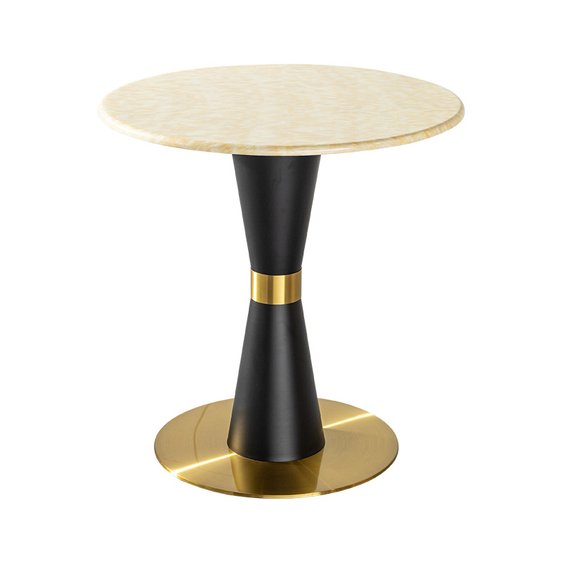 Mesa de Negociación de Piedra Sinterizada y Acero Inoxidable, Desmontable, para Locales Comerciales y Recepción image 7