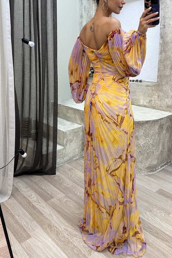 Pleated Long Sleeve Loose Comfortable Casual Women Dress Fashion Casual Daily Wear Dress For Women Spring Autumn Basic Dress_ecoleips.com