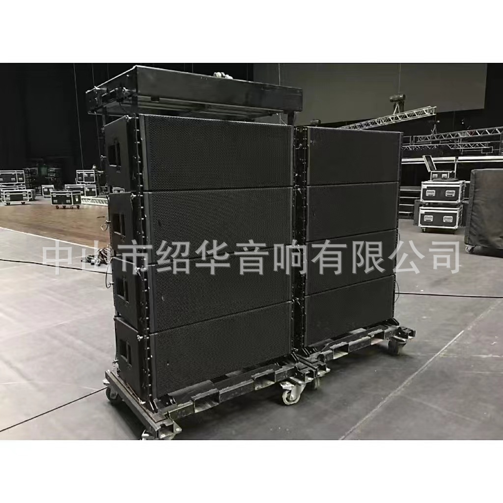 Sistema de sonido de doble matriz lineal de 12 pulgadas para escenario al aire libre