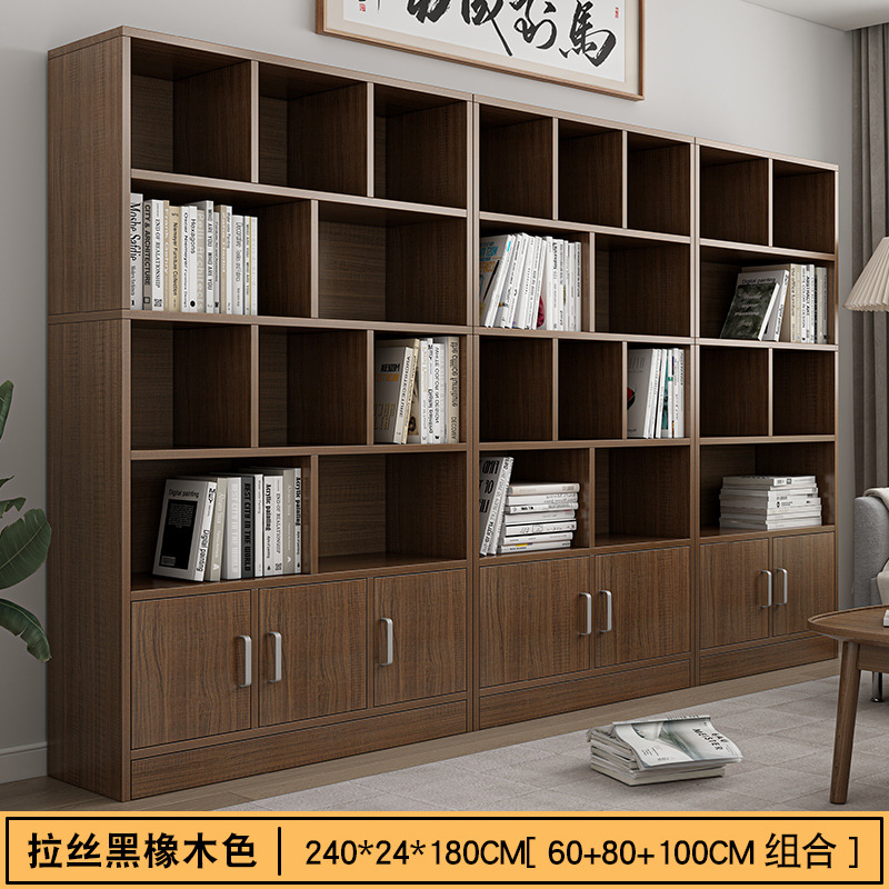 Estante de libros simple contra la pared sala de estar de oficinas multicapa almacenamiento de exhibición estante doméstico estante de libros de piso para estudiantes