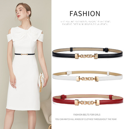 New Style Versatile Women's Fine Waist Belt Fashion Decorative Suit Coat Belt for Skirts and Sweaters Summer Waist Cincher Belt Chain