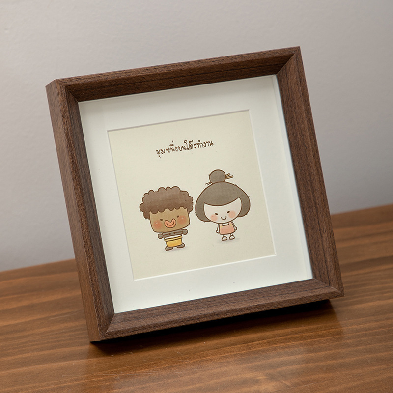 New Chinese Style Mini Photo Frame Empty Frame Square Picture Frame Table Three-Dimensional Wooden Handwritten Calligraphy Desktop Ornaments New Chinese Style Mini Photo Frame Empty Frame Square Picture Frame Table Three-Dimensional Wooden Handwritten Calligraphy Desktop Ornaments