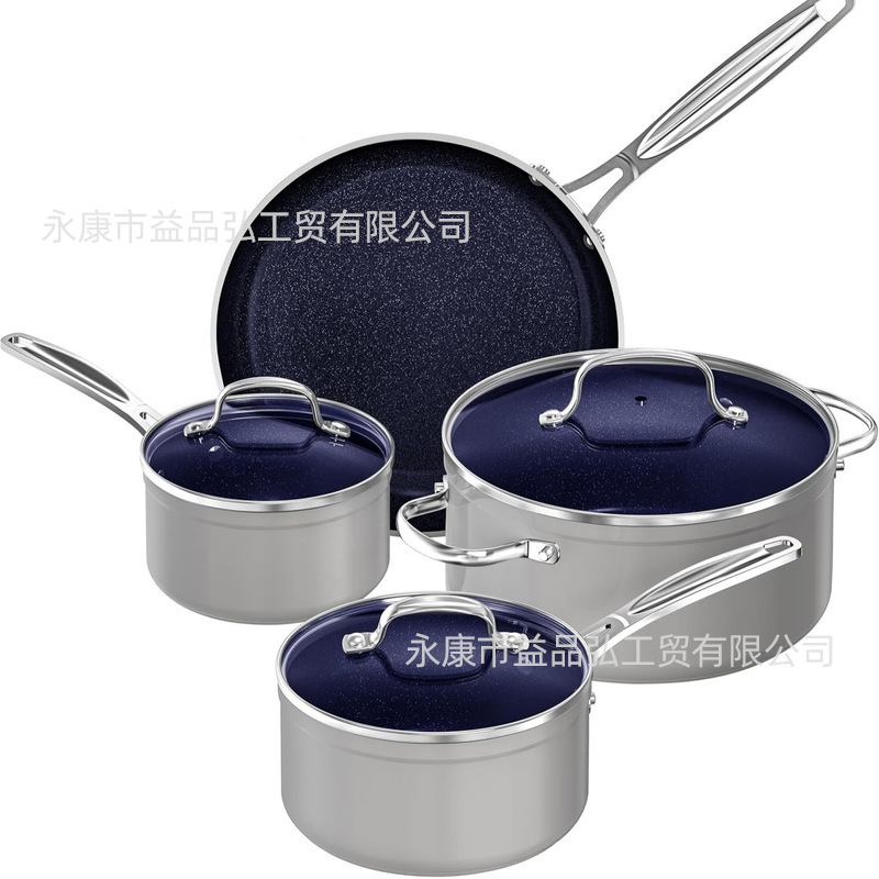 Venta directa de fábrica, comercio exterior, hogar, olla antiadherente, olla de cocina sin humo aceitoso, olla de leche, sartén, olla de sopa, estufa universal