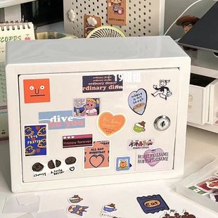 Plastic Guka Storage Cabinet American Retro Desktop Small Milk Box DIY Storage Rack Dormitory Home Storage