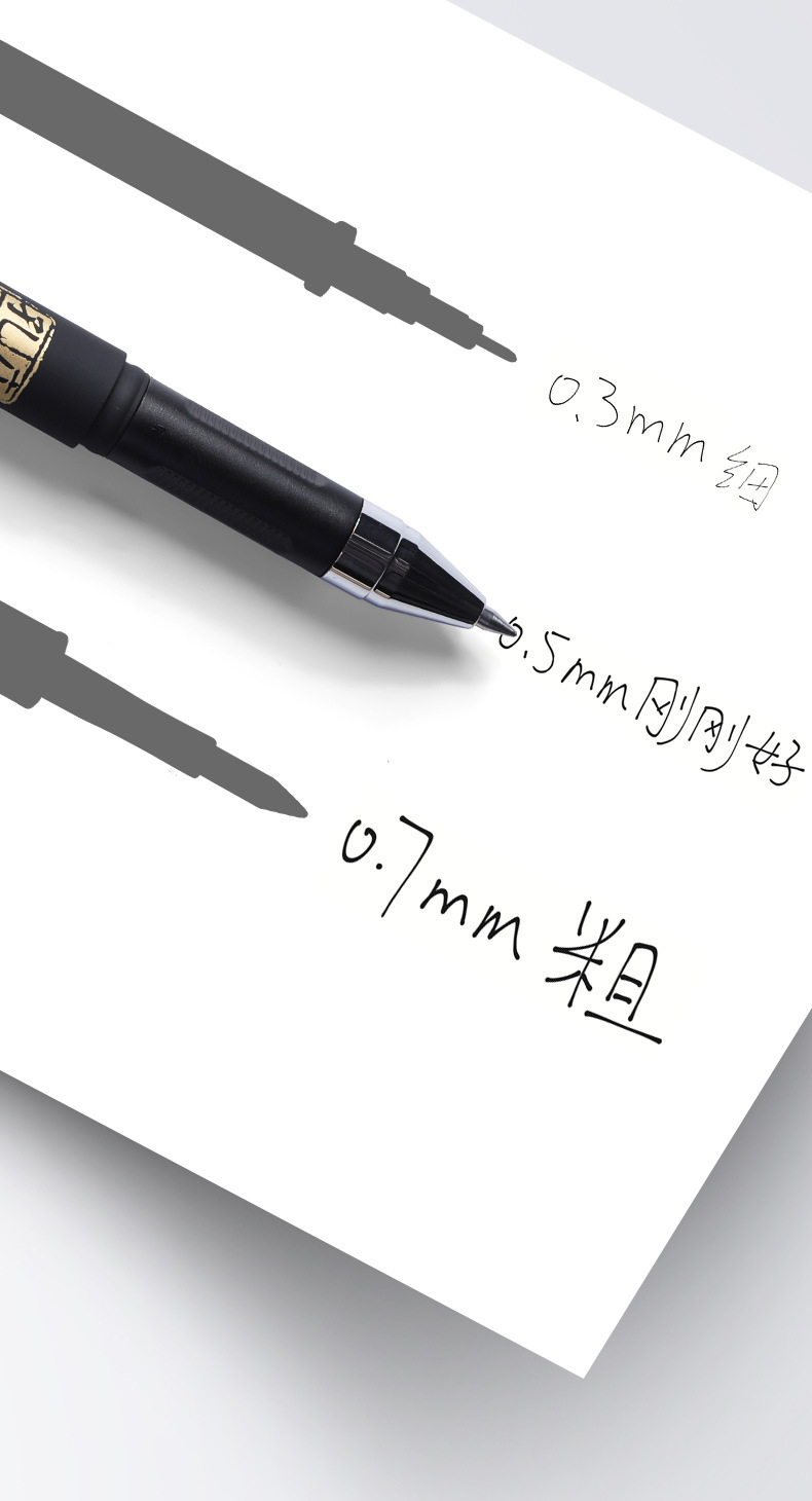 智贝详情图_6晨光中性笔学生用考试专用笔孔庙祈福中性笔子弹头