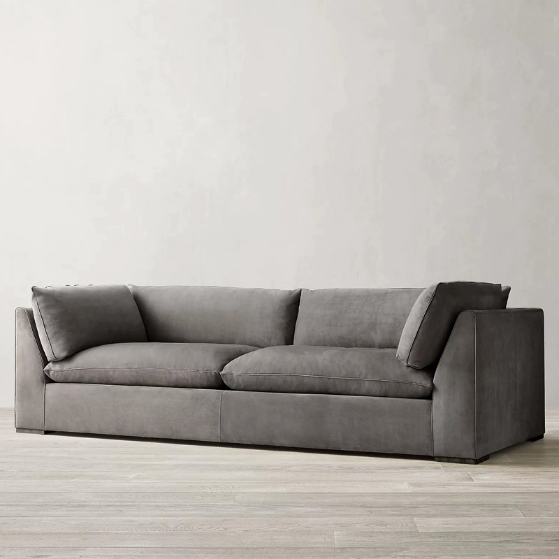 美式鄉村復古家具意式極簡客廳羽絨沙發RH家具北歐白色小戶型沙發