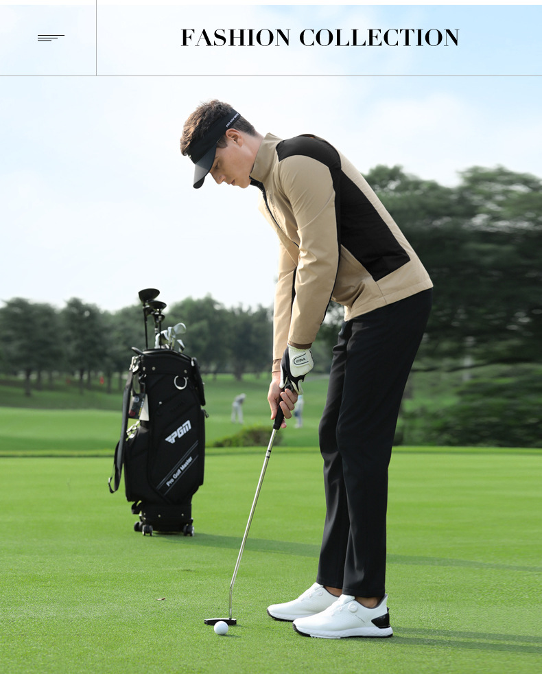 Áo khoác golf nam cổ đứng chống mưa, chống gió, tay dài — YF817-Áo khoác trắng [Chống nước và chống thấm nước/Chống gió và khóa nhiệt độ/Vòng găng tay sau] chi tiết 11