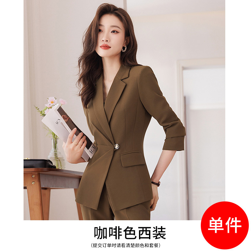Coffee classic suit jacket