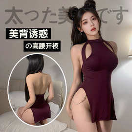 情趣内衣复古旗袍调情qqny制服诱惑性感睡衣睡裙角色扮演激情免脱