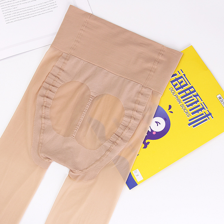 Dolphin flesh-colored stockings women's thin spring and summer high waist hip lifting arbitrary cut anti-off invisible pantyhose Far East 509
