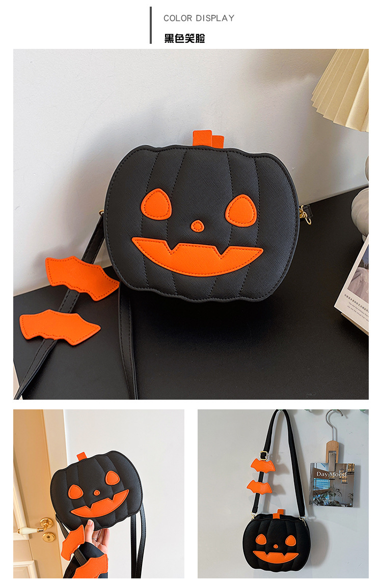 Halloween Funny Pumpkin 2023 Nuova borsa da donna monospalla Moda Contrasto colore Creatività personalizzata Alla moda_voghion.com