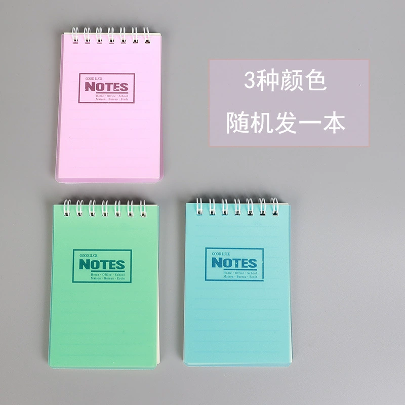 A7 spiral pocket notebook, handheld for elementary students, mixed pastel covers, wholesale 100‑pack